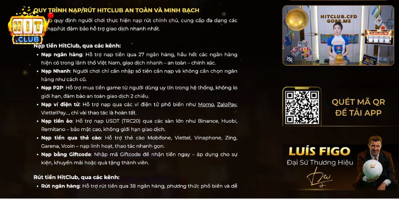 Homepage Nạp rút tiền tại HITCLUB siêu tốc minh bạch
