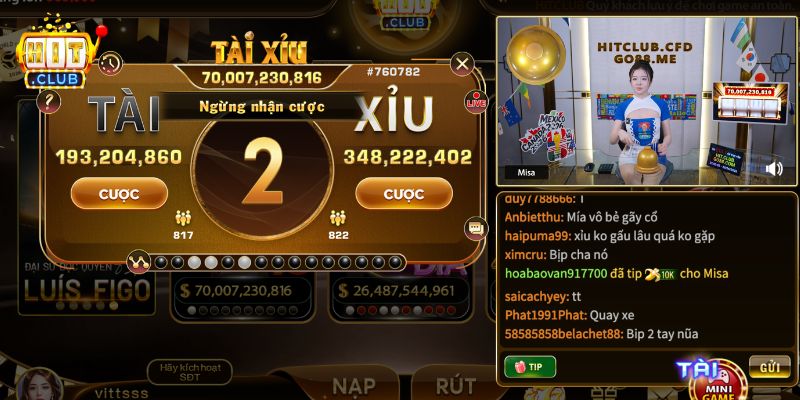 Homepage Tài xỉu trưc tuyến hấp dẫn với dealer xinh đẹp